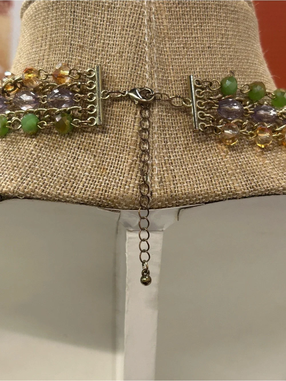 Beautiful multi strand glass and beaded necklace
